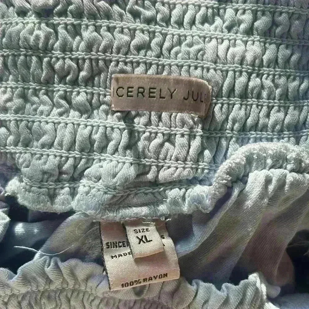 Sincerely Jules Light Blue High Waist Shorts - Picture 4 of 4